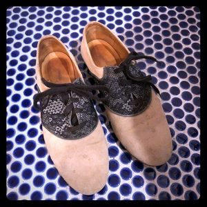 Rachel Comey lace and suede saddle oxfords